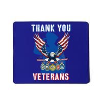 Thank You Veterans Combat Veteran Day American Flag Gift Mousepad