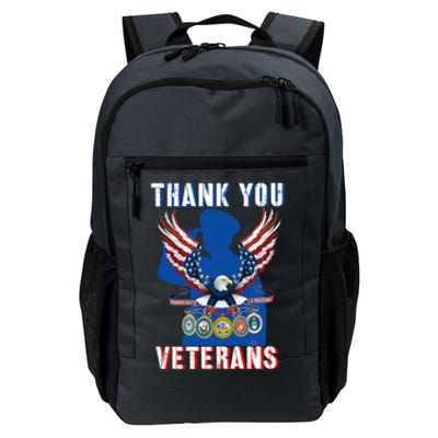 Thank You Veterans Combat Veteran Day American Flag Gift Daily Commute Backpack