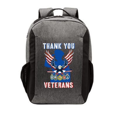 Thank You Veterans Combat Veteran Day American Flag Gift Vector Backpack