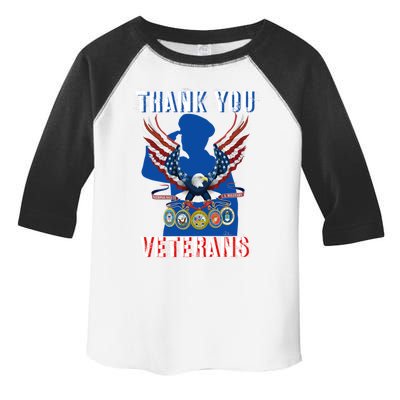 Thank You Veterans Combat Veteran Day American Flag Gift Toddler Fine Jersey T-Shirt