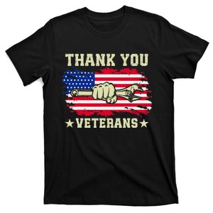 Thank You Veterans Day Patriotic Mechanic American Flag T-Shirt