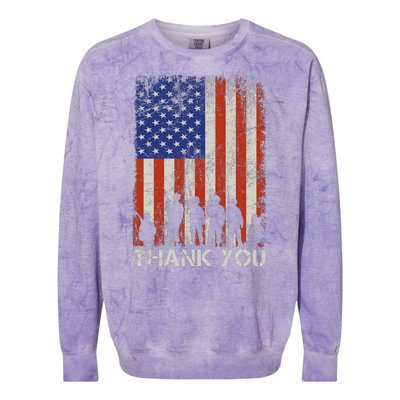 Thank You Veteran Colorblast Crewneck Sweatshirt