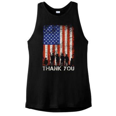 Thank You Veteran Ladies PosiCharge Tri-Blend Wicking Tank