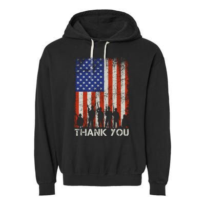 Thank You Veteran Garment-Dyed Fleece Hoodie