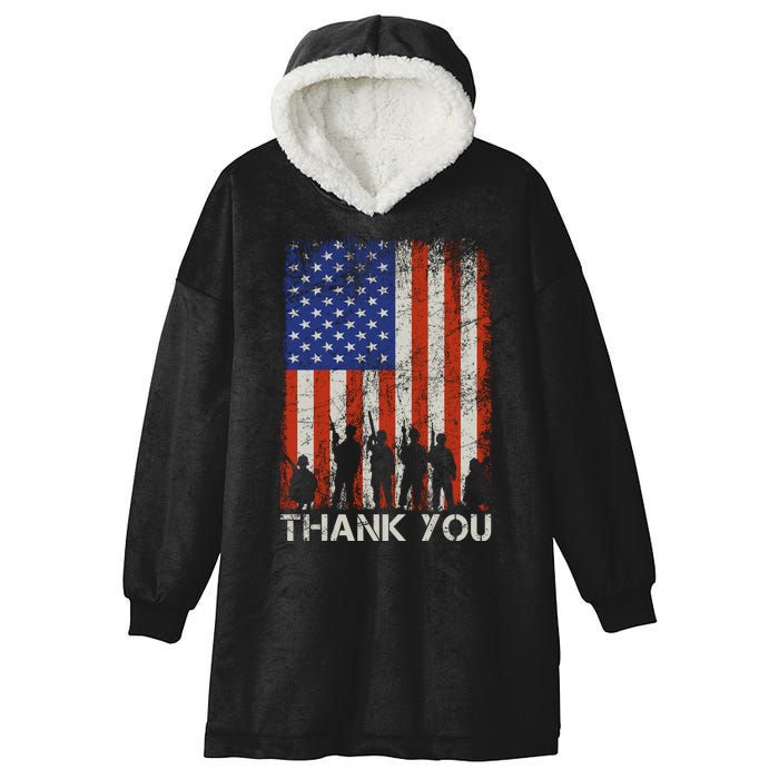 Thank You Veteran Hooded Wearable Blanket