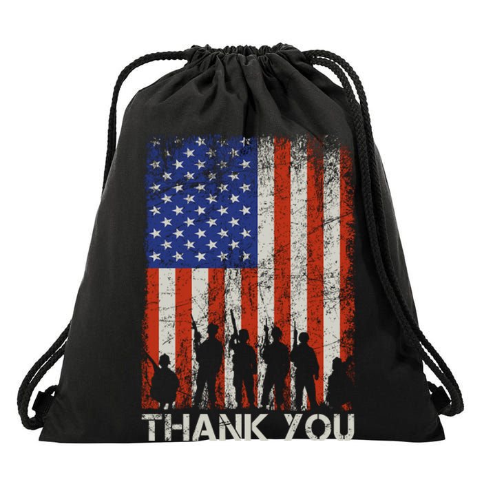 Thank You Veteran Drawstring Bag