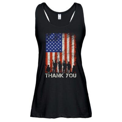 Thank You Veteran Ladies Essential Flowy Tank