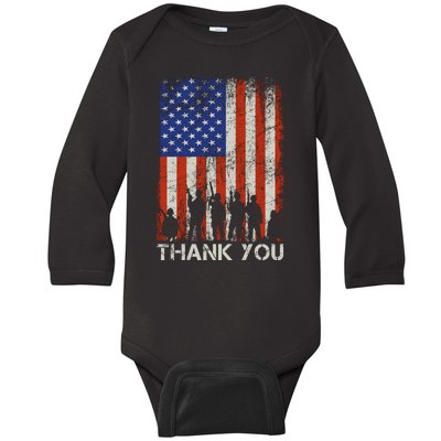 Thank You Veteran Baby Long Sleeve Bodysuit