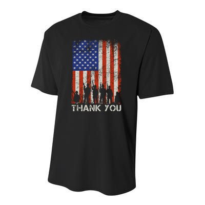 Thank You Veteran Youth Performance Sprint T-Shirt