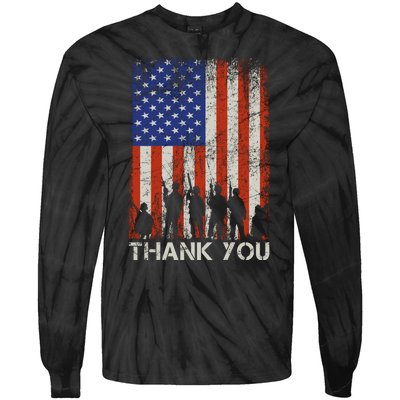 Thank You Veteran Tie-Dye Long Sleeve Shirt