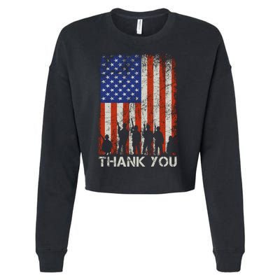 Thank You Veteran Cropped Pullover Crew