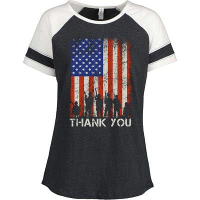 Thank You Veteran Enza Ladies Jersey Colorblock Tee