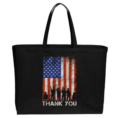 Thank You Veteran Cotton Canvas Jumbo Tote