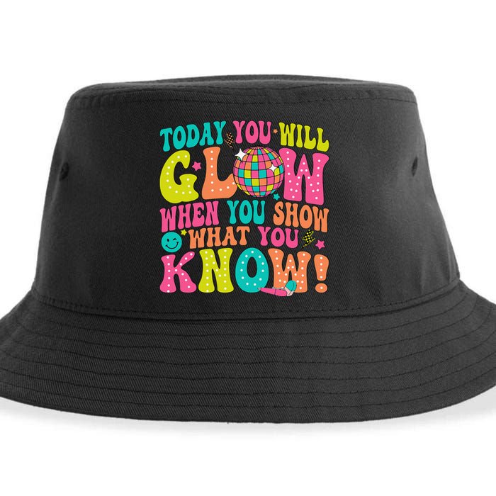 Today You Will Glow When You Show What You Know Gift Sustainable Bucket Hat