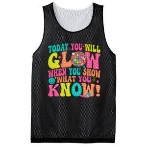 Today You Will Glow When You Show What You Know Gift Mesh Reversible Basketball Jersey Tank