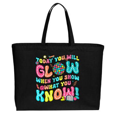 Today You Will Glow When You Show What You Know Cotton Canvas Jumbo Tote