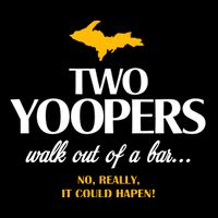 Two Yoopers Walk Out Of A Bar No Really It Could Happen Stripe Pom Pom Beanie