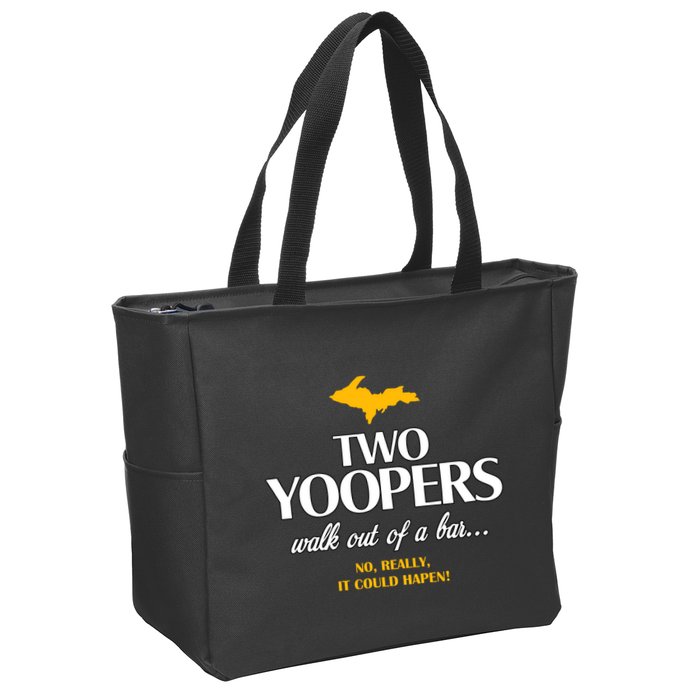 Two Yoopers Walk Out Of A Bar No Really It Could Happen Zip Tote Bag