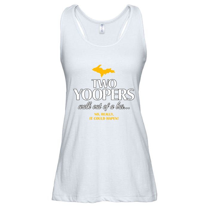 Two Yoopers Walk Out Of A Bar No Really It Could Happen Ladies Essential Flowy Tank