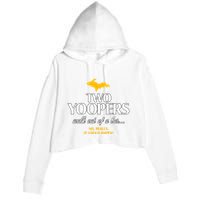Two Yoopers Walk Out Of A Bar No Really It Could Happen Crop Fleece Hoodie