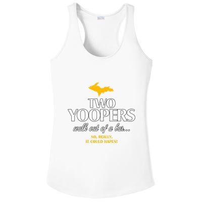 Two Yoopers Walk Out Of A Bar No Really It Could Happen Ladies PosiCharge Competitor Racerback Tank