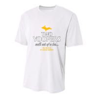 Two Yoopers Walk Out Of A Bar No Really It Could Happen Youth Performance Sprint T-Shirt