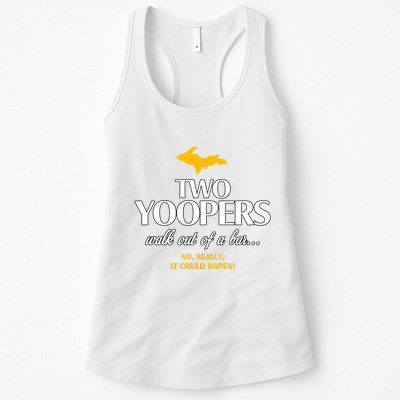 Two Yoopers Walk Out Of A Bar No Really It Could Happen Womens Tank Top