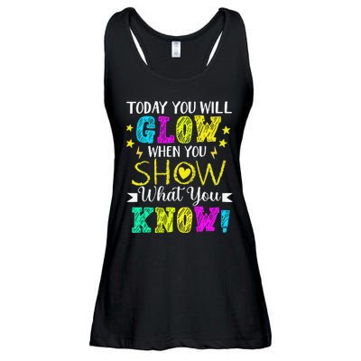 Today You Will Glow When You Show What You Know Teachers Day Ladies Essential Flowy Tank