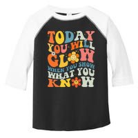 Today You Will Glow When You Show What You Know testing day Toddler Fine Jersey T-Shirt