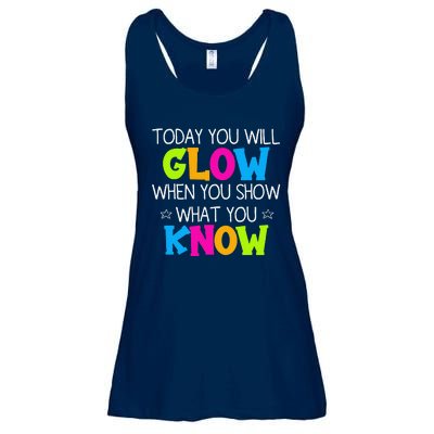 Today You Will Glow When You Show What You Know Teachers Day Ladies Essential Flowy Tank