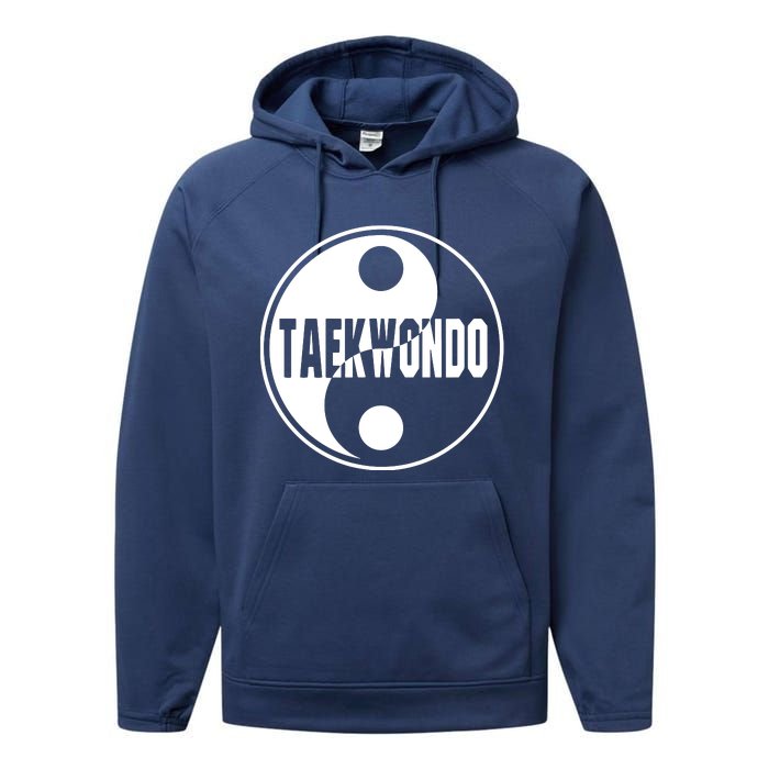 Taekwondo Yin Yang Tae Kwon Do Duality Tee Performance Fleece Hoodie