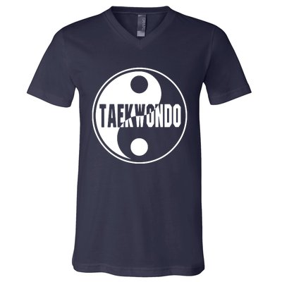 Taekwondo Yin Yang Tae Kwon Do Duality Tee V-Neck T-Shirt