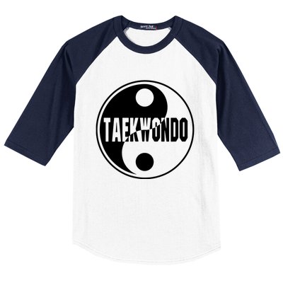 Taekwondo Yin Yang Tae Kwon Do Duality Tee Baseball Sleeve Shirt