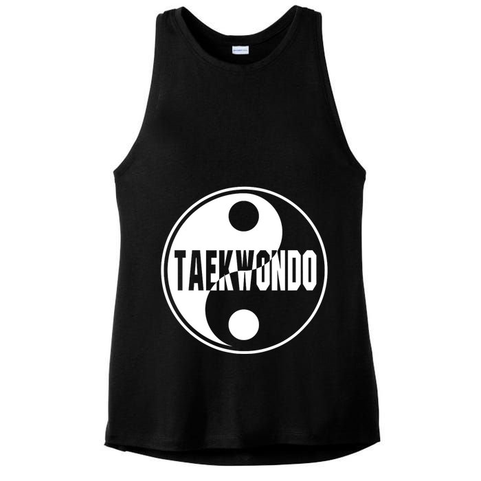 Taekwondo Yin Yang Tae Kwon Do Duality Ladies PosiCharge Tri-Blend Wicking Tank