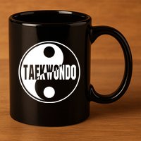 Taekwondo Yin Yang Tae Kwon Do Duality 11oz C Handle Ceramic Mug