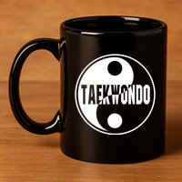 Taekwondo Yin Yang Tae Kwon Do Duality 11oz C Handle Ceramic Mug
