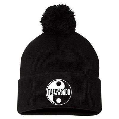 Taekwondo Yin Yang Tae Kwon Do Duality Pom Pom 12in Knit Beanie