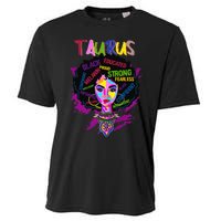 Taurus Zodiac Afro Black Wo April May Melanin Birthday Cooling Performance Crew T-Shirt