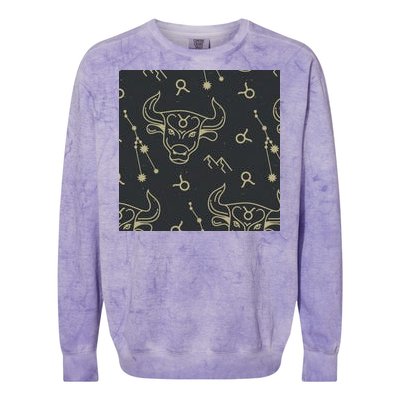 Taurus Zodiac Astrology Colorblast Crewneck Sweatshirt