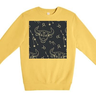 Taurus Zodiac Astrology Premium Crewneck Sweatshirt