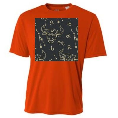 Taurus Zodiac Astrology Cooling Performance Crew T-Shirt