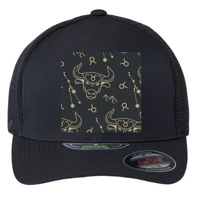 Taurus Zodiac Astrology Flexfit Unipanel Trucker Cap