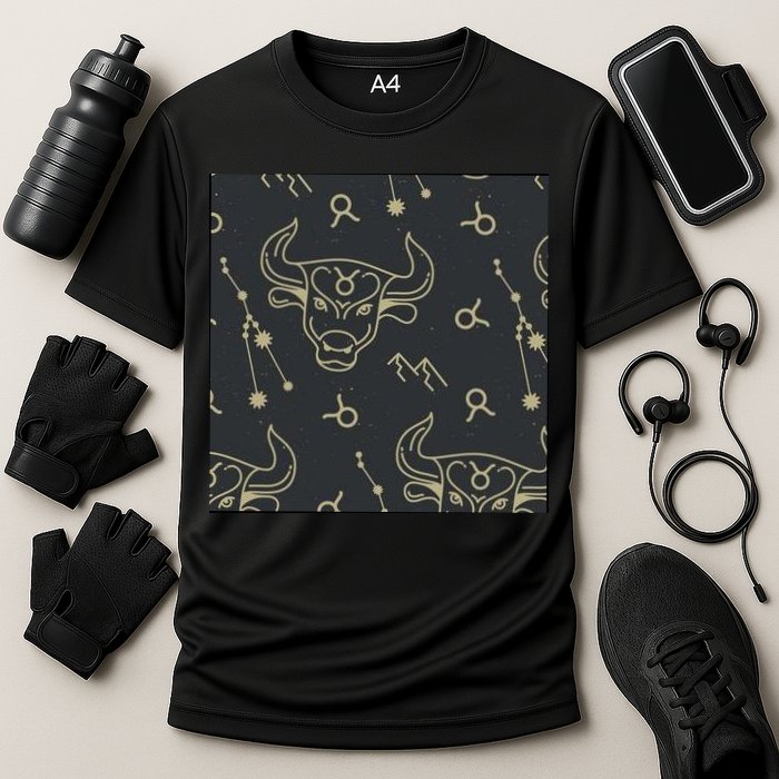 Taurus Zodiac Astrology Cooling Performance Crew T-Shirt