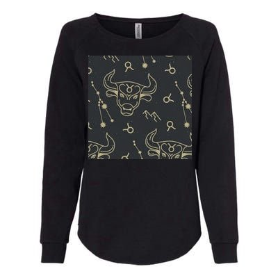 Taurus Zodiac Astrology Womens California Wash Sweatshirt