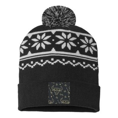 Taurus Zodiac Astrology USA-Made Snowflake Beanie