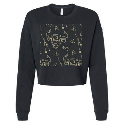 Taurus Zodiac Astrology Cropped Pullover Crew
