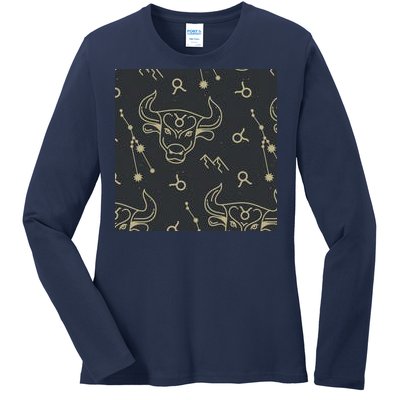 Taurus Zodiac Astrology Ladies Long Sleeve Shirt