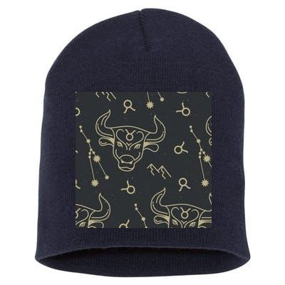 Taurus Zodiac Astrology Short Acrylic Beanie