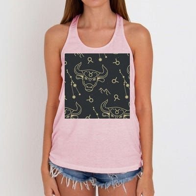 Taurus Zodiac Astrology Women's Knotted Racerback Tank