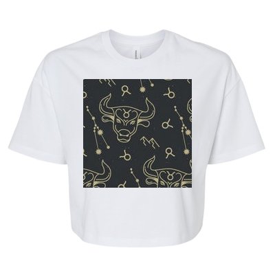 Taurus Zodiac Astrology Bella+Canvas Jersey Crop Tee